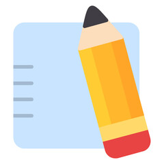 Pencil on Paper Note Icon
