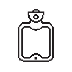 perfume pixel art, vector illustration on isolated background.