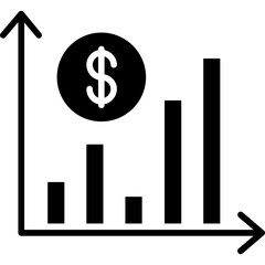 Bar Chart with Dollar Coin Icon