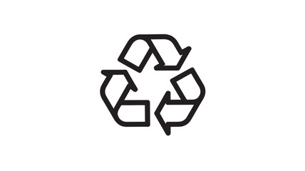 Fototapeta premium Recycle icon simple flat design element isolated on white background for web and mobile apps