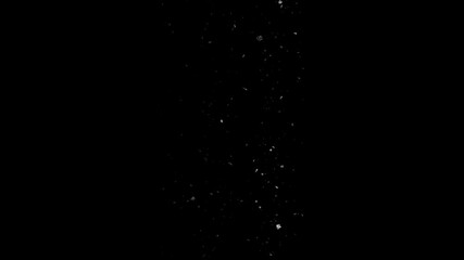 Vertical video of snowing on black background in seamless loop. Snow overlay. - Powered by Adobe