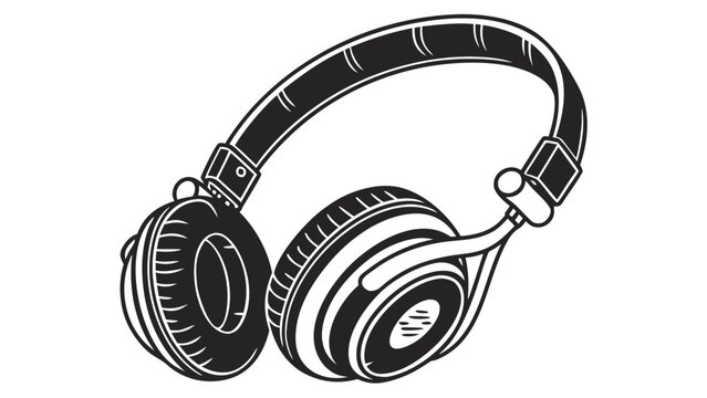 Immersive audio experience with stylish black and white headphones, perfect for music lovers and creatives seeking sonic escape