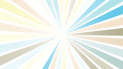 Sunburst geometric Ray star Background with trendy pastel colors. beige, coral and blue colors. Vector Illustration