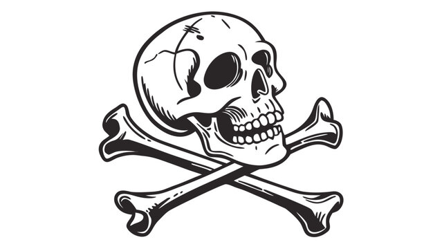 Bold skull and crossbones symbol conveying danger, adventure, and rebellion for impactful design projects