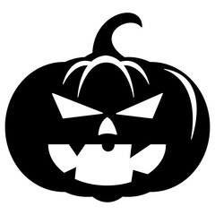 Spooky Pumpkin Face Vector � Triangular Eyes Jagged Teeth