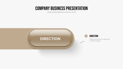 Modern Visualization One Step Infographic Slideshow Template. Digital Profile Frame Layout Vector Illustration. Investor Planning 1 Option Diagram Slide Design.