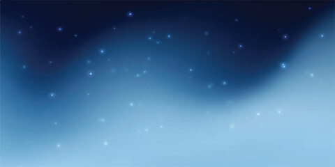 Starry night sky background illustration gradient blue backdrop with twinkling stars perfect for space and astronomy concepts