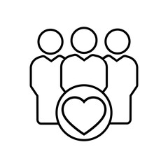 Volunteer icon vector. Community service  illustration sign. helping symbol. donation logo.