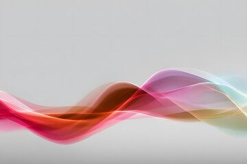 Naklejka premium flowing colorful light waves forming a luminous border around a blank background creating a dynamic modern banner with copy area