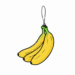 Crayon Drawing of a Bananas Ornament
