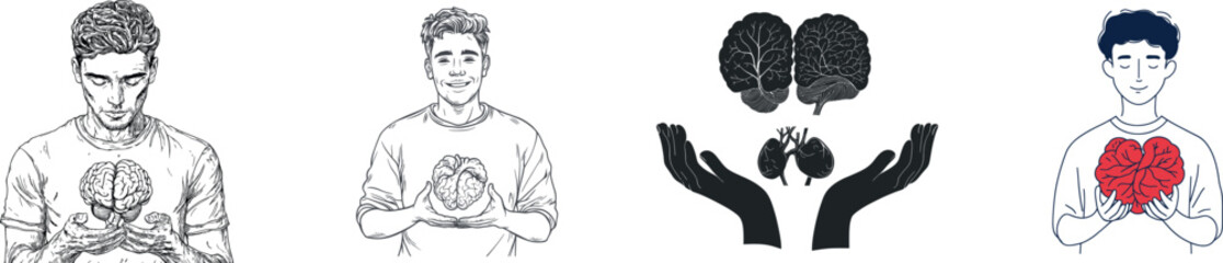 The heart and mind are at odds, a man is making a difficult choice, and a continuous line is unfolding