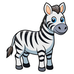 Fototapeta premium Zebra Color Vector Illustration