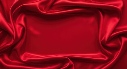 Obraz premium Rich red silk background — highlighting sophistication, luxury, and style with empty space