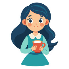 girl with a cup of coffee