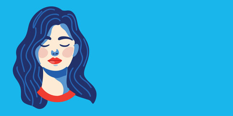 vector illustration empowerment workshop for women,  copy space