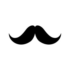 moustache icon isolate on white background.