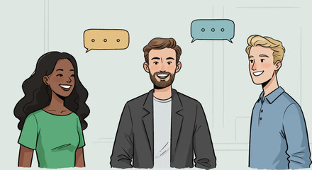 Effective Communication and Collaboration A Diverse Group Engaging in Dialogue