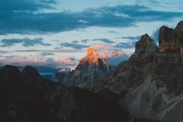 sunset in the mountains