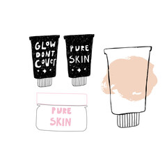 Elegant hand-lettered skincare quote poster with modern minimalist design. Perfect for beauty salons, spa interiors, skincare branding, or social media inspiration