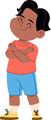 Confident Child with Crossed Arms