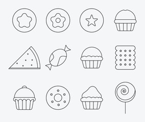 Minimal Christmas Holiday Icons Line Set  Reindeer Gift Candle Lantern & Holly Wreath Vector