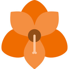 amaryllis icon illustration design with flat