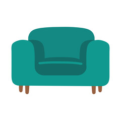 Illustration of a Teal Armchair