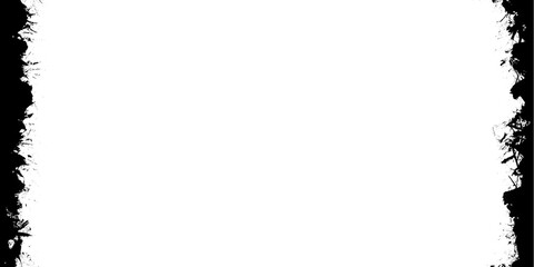 Fototapeta premium Vertical grunge frame with rough edges isolated on transparent background for design