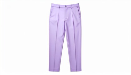 Isolated Light Purple Trousers on White Backdrop for Fashion Style Advertisement