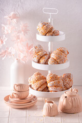 Golden saint martin's croissant baked in November.