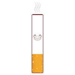 Cigarette smile face cartoon cute