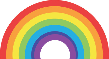 Obraz premium Vibrant arching rainbow displaying classic spectrum of colors full of hope and joy isolated on transparent background