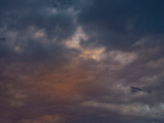 Colourful sunset clouds, nature background