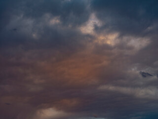 Colourful sunset clouds, nature background