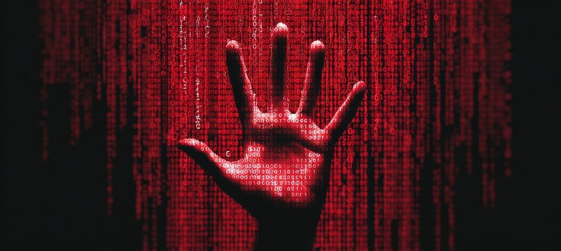 A serial killer hand full with blood stain. Psych monster. Generative AI technology.