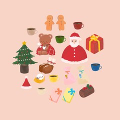 クリスマスのイラスト素材セット