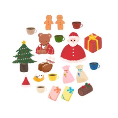 クリスマスのイラスト素材セット