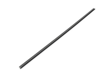 Gray metal pipe or rod, a simple cylindrical object, tool, or building material on transparent background, diagonal direction