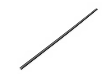 Gray metal pipe or rod, a simple cylindrical object, tool, or building material on transparent background, diagonal direction