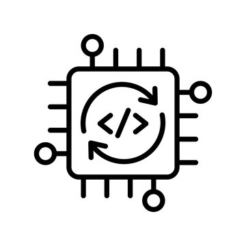 The icon for the firmware being updated, with a rotating arrow and a programming symbol in the center.