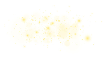 Glowing magic sparkle dust glitter bright particles in golden light.
