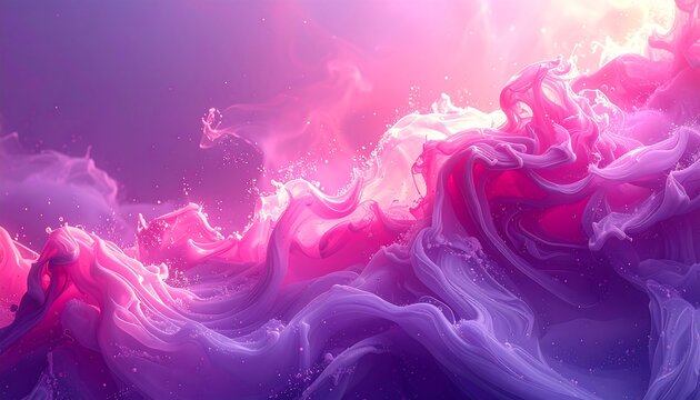 Dreamy, swirling blend of pink and purple hues, resembling fluid motion with subtle glimmers, creating an ethereal atmosphere - Powered by Adobe