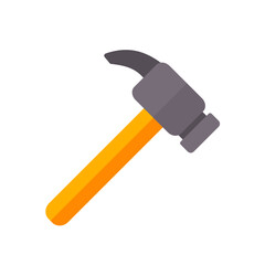 Claw hammer tool vector icon