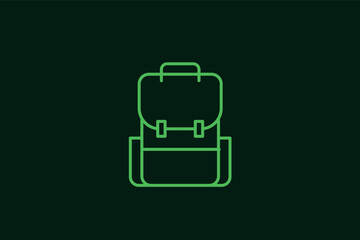backpack illustration in flat style design. Vector illustration.	
