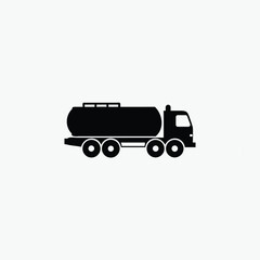 tanker truck icon silhoutte vector template