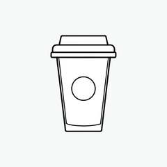 takeaway coffee cup icon editable stroke template