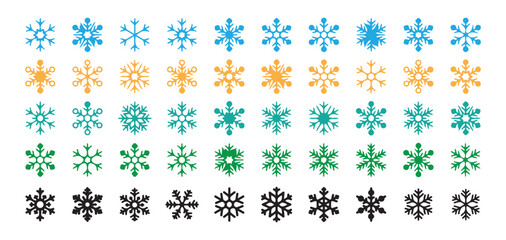 Snowflake icons snow vector set. Snowflake icon Vector illustration eps 10