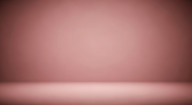 Empty dusty rose studio room background with a soft gradient and vignette for product display.