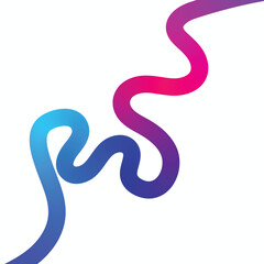 Gradient line with playful curves