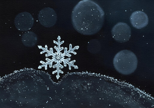 christmas background with snowflakes